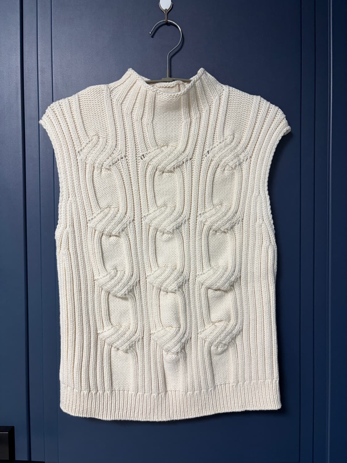 Zara 케이블 니트 베스트 아이보리 상품이미지2