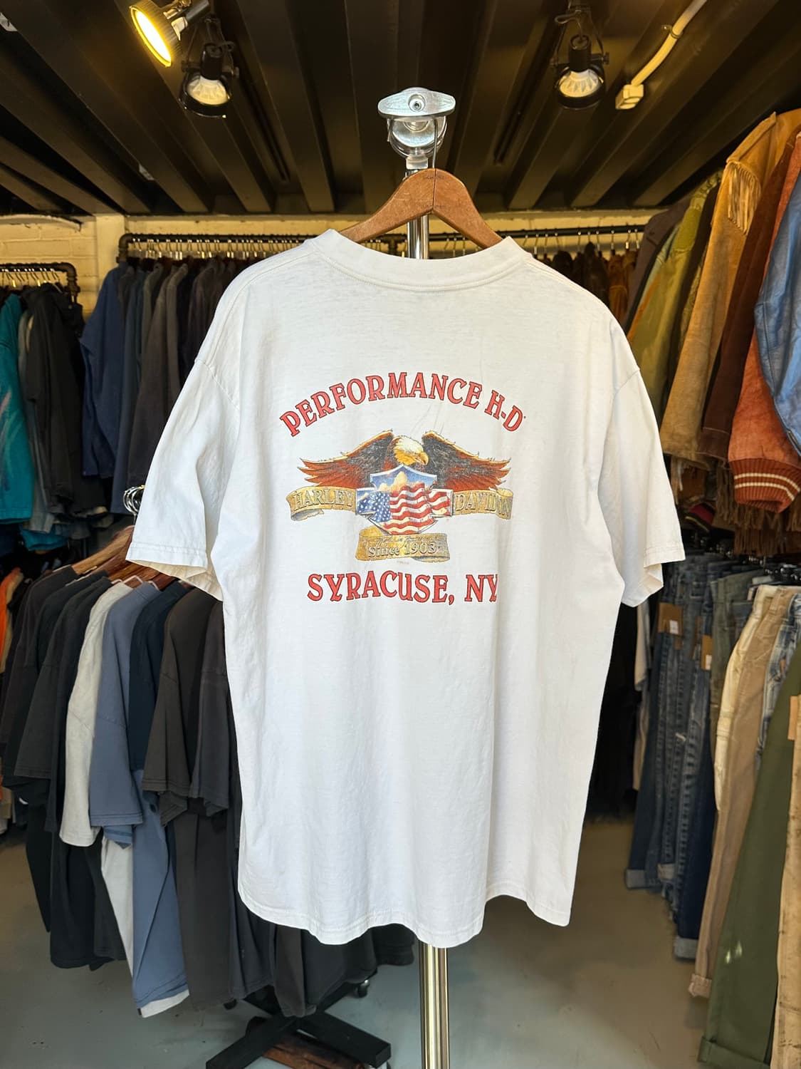 90s 할리데이비슨 프린팅 티셔츠 화이트 1997  상품이미지2