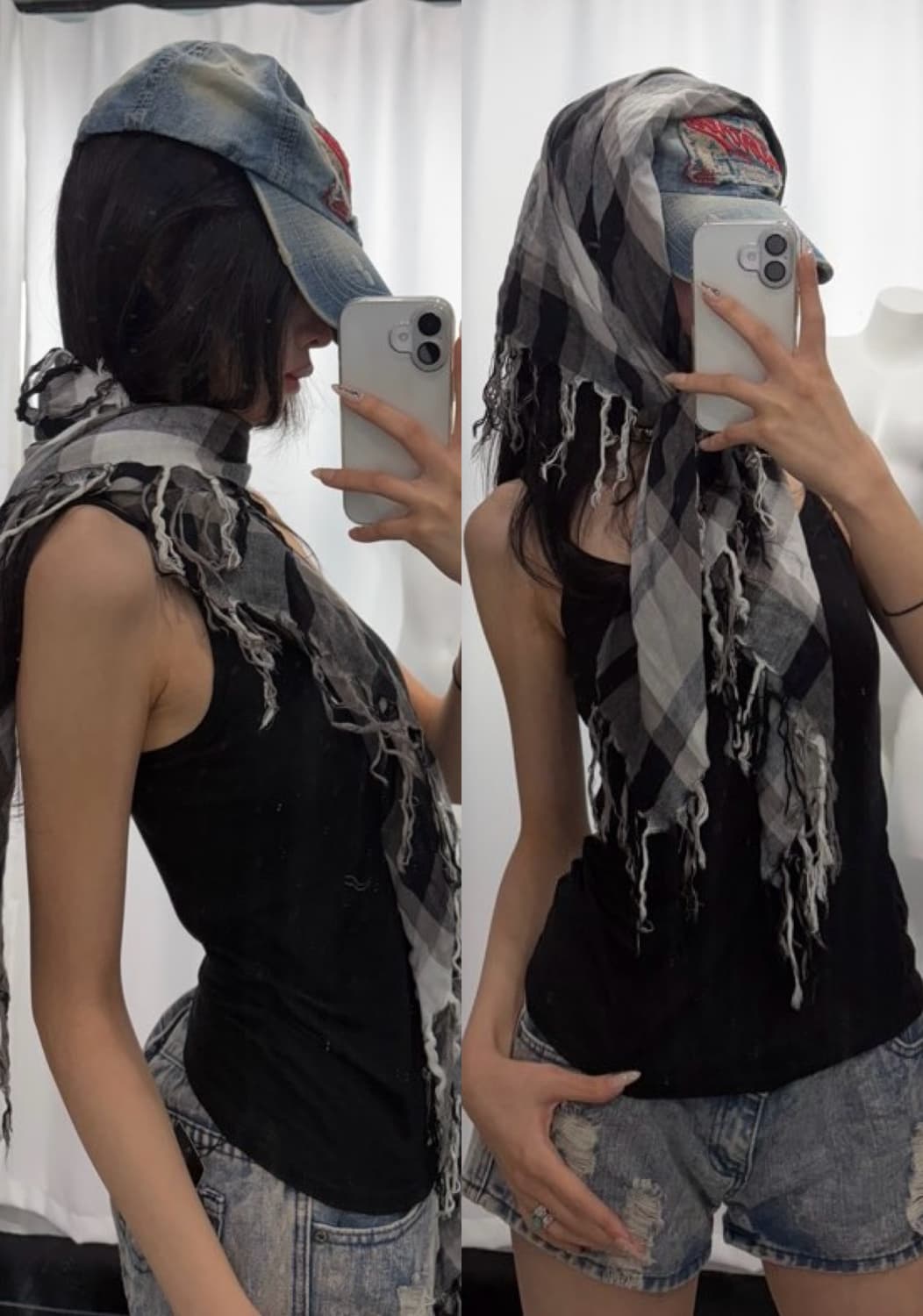 🎸블랙&그레이 스카프🎸 상품이미지1