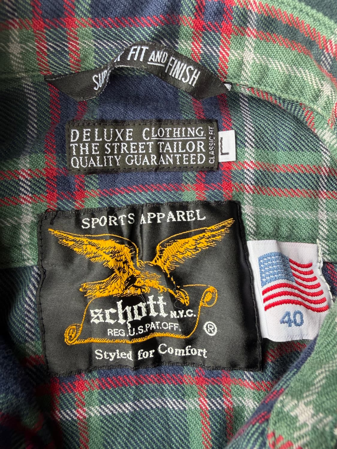 Schott x Deluxe 체크 패턴 셔츠 상품이미지3