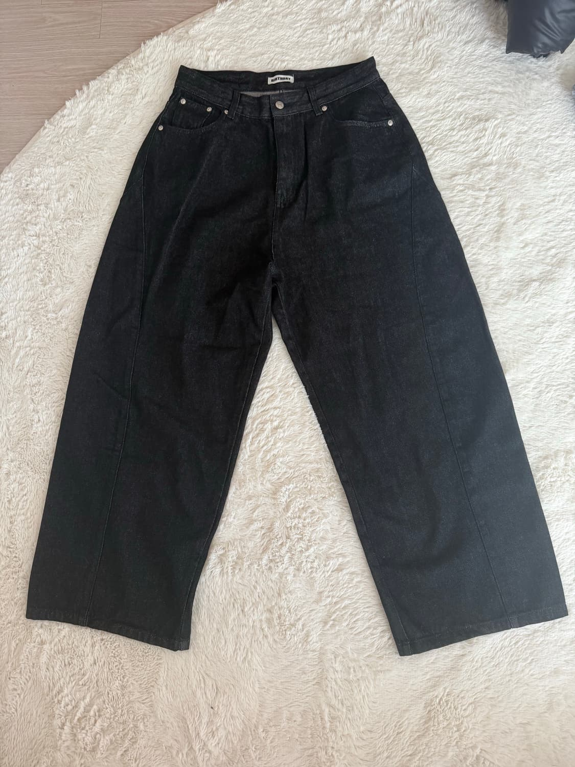 트위스트 패널 데님팬츠 M 흑청 상품이미지2