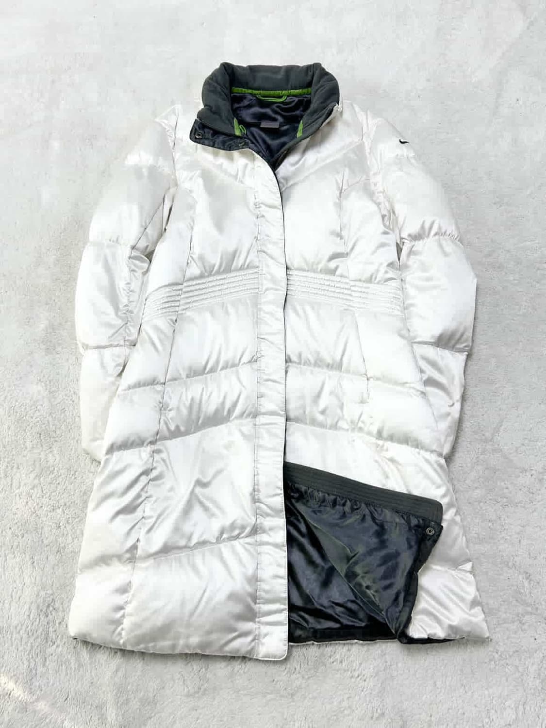 나이키 스우시 덕다운 유광 화이트 롱패딩 상품이미지5