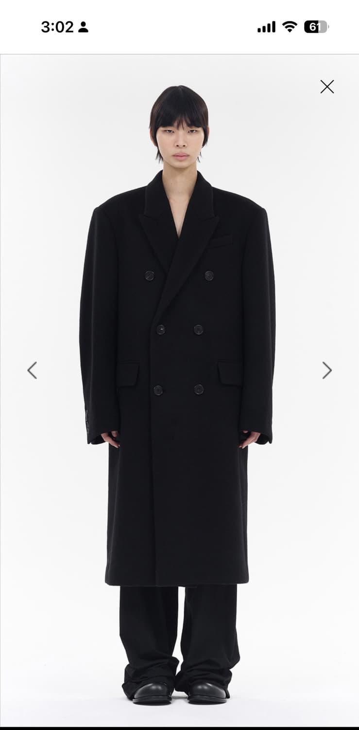WE11DONE 오버사이즈 울캐시미어 더블 코트 상품이미지2