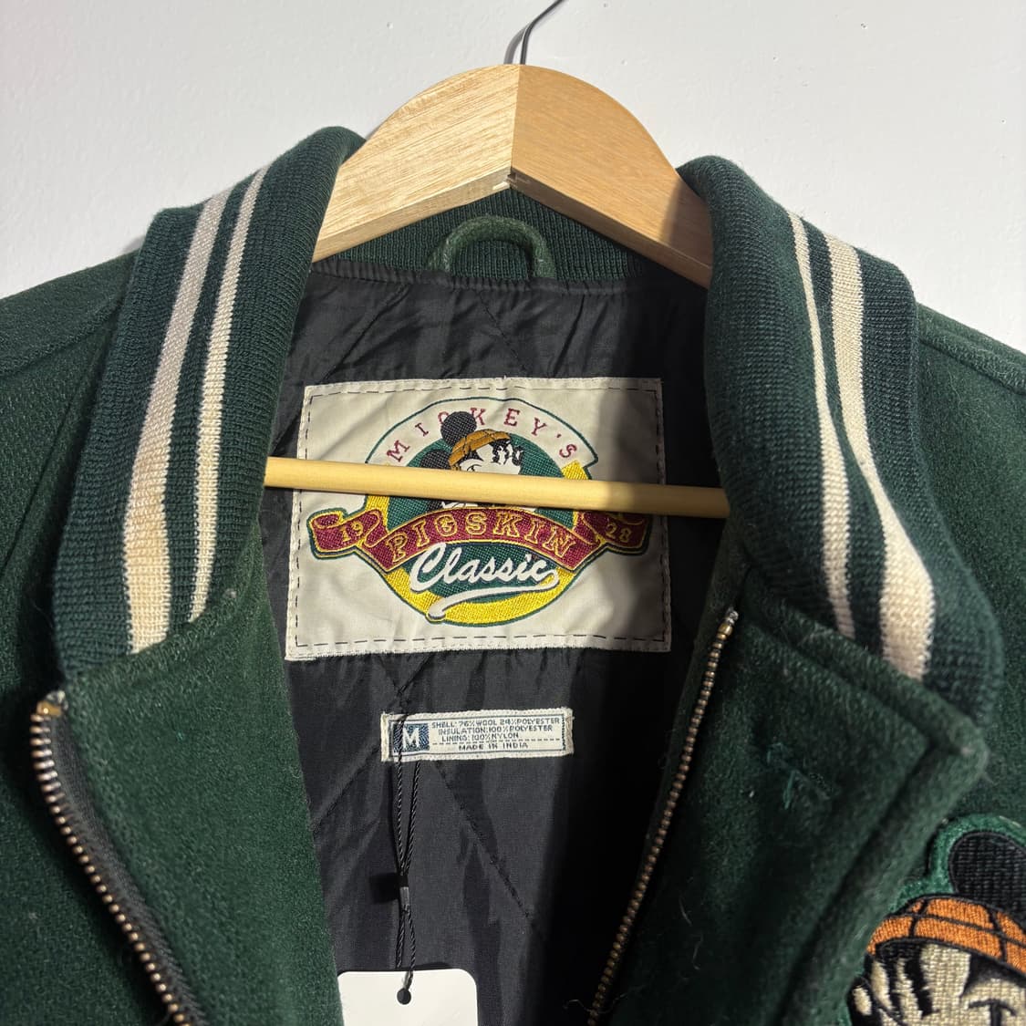 디즈니(Disney) 미키마우스 빈티지 그린 바시티 자켓 상품이미지4