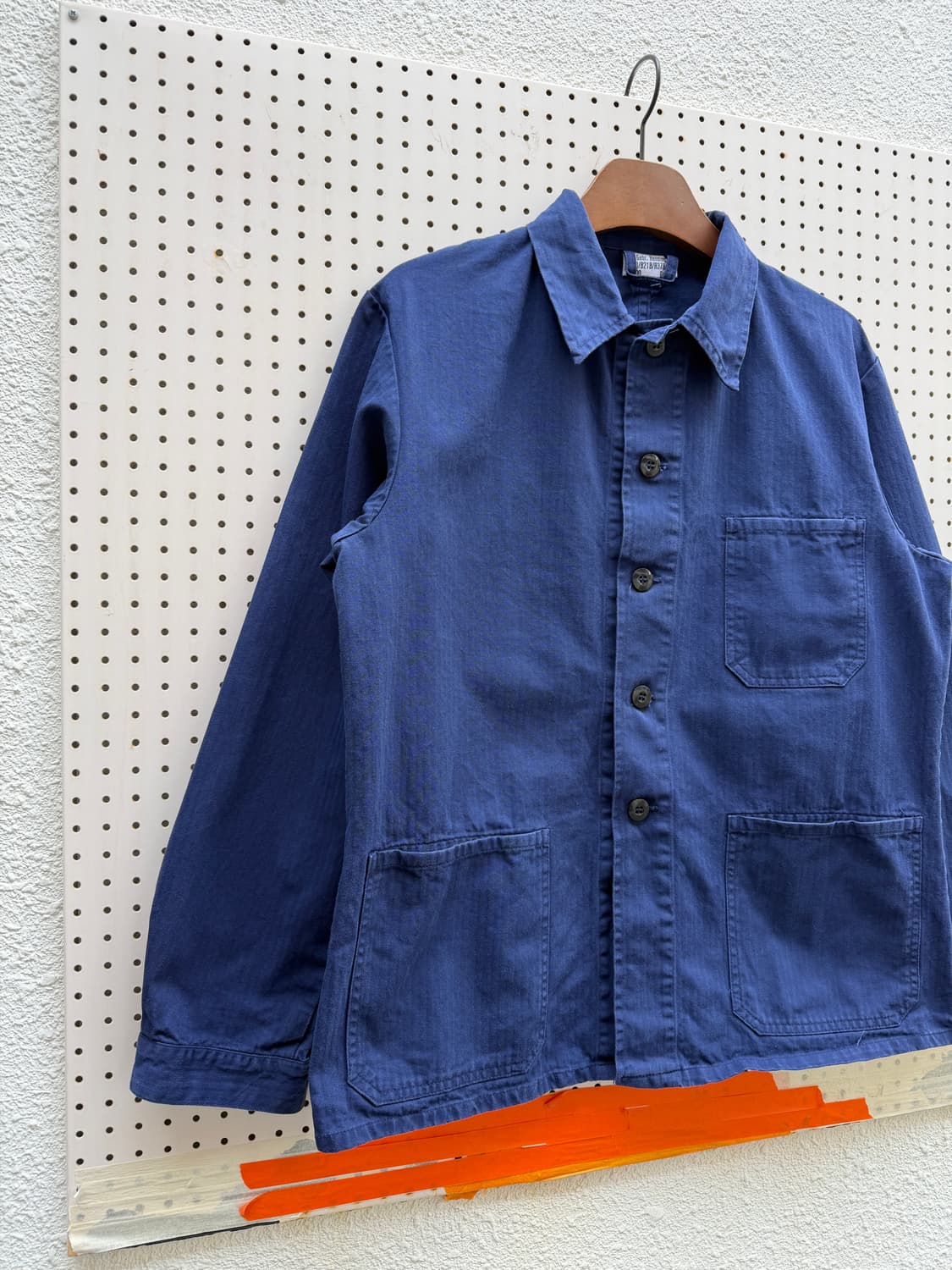 OLD VINTAGE PURPLE NAVY HBT 헤링본 프렌치워크자켓 상품이미지5