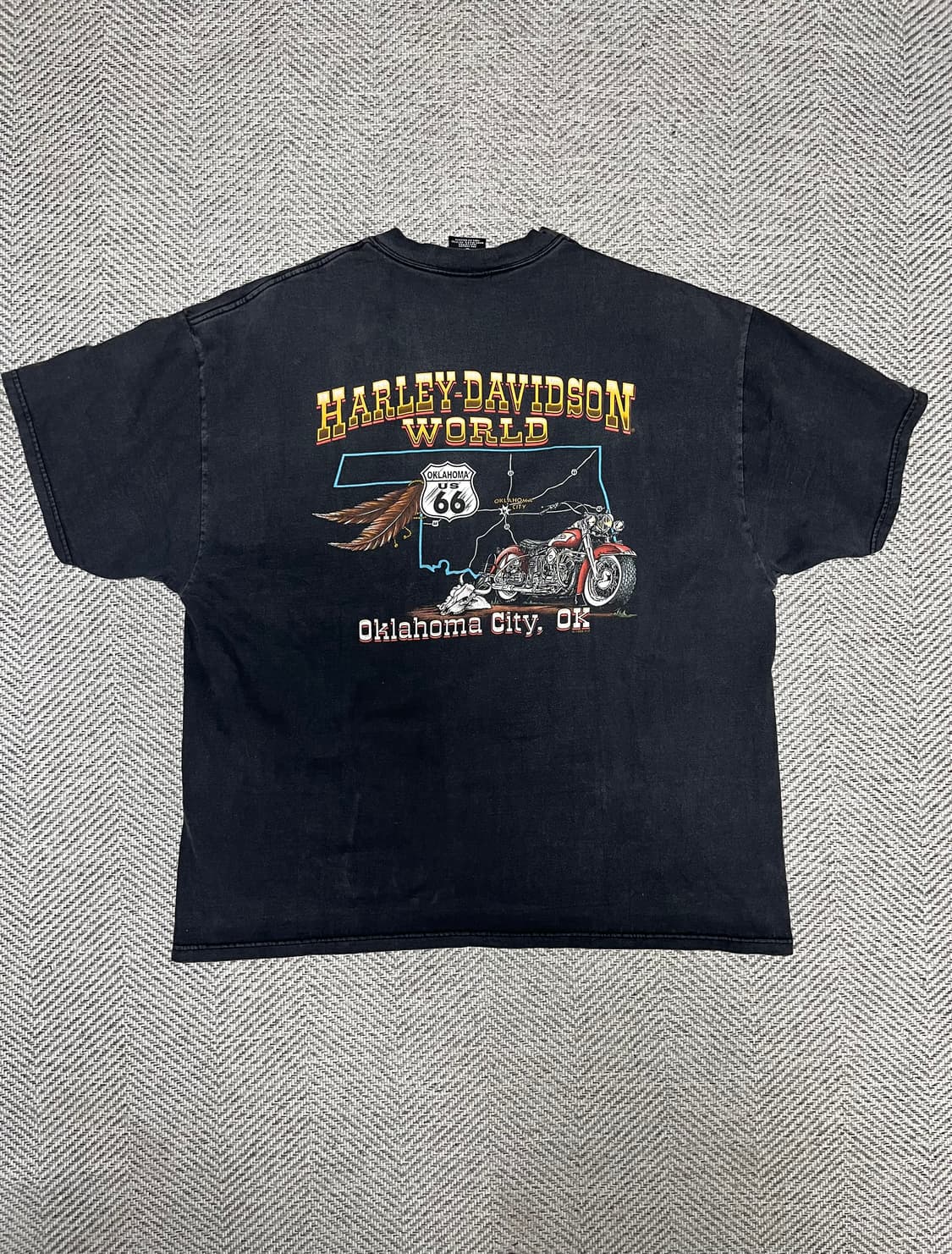 00s 할리데이비슨 반팔티 XXL 상품이미지2