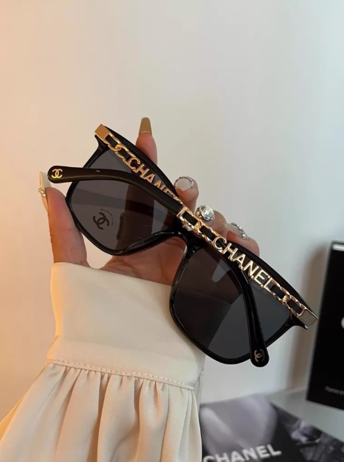 샤넬 선글라스 블랙 대각선 정품 풀셋 상품이미지3