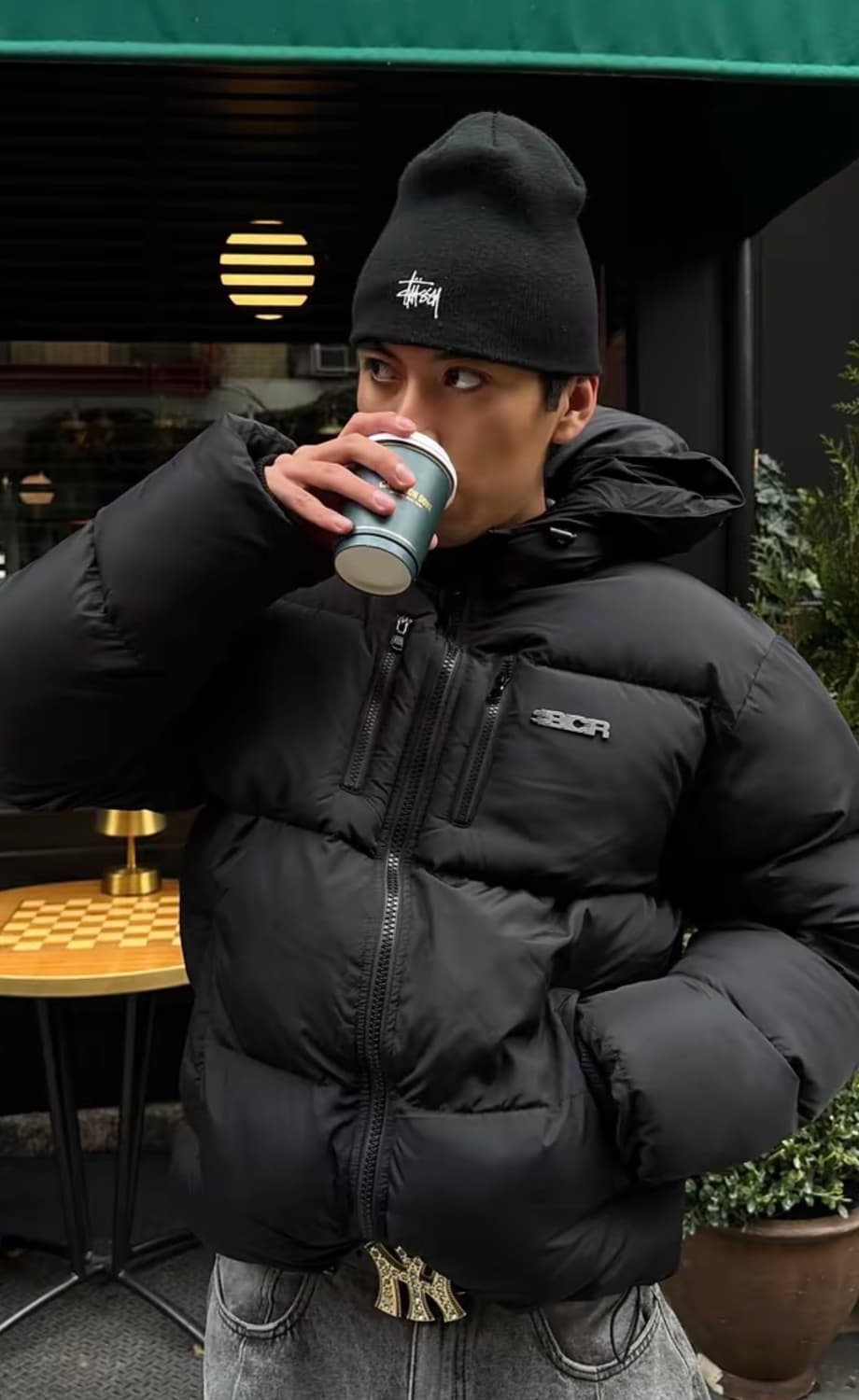 스투시 스컬캡 비니 블랙 상품이미지1