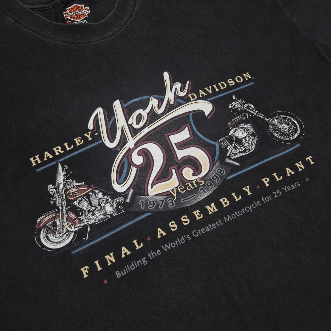 [2XL]90s US Made 할리데이비슨 요크공장 25주년-A24 상품이미지2