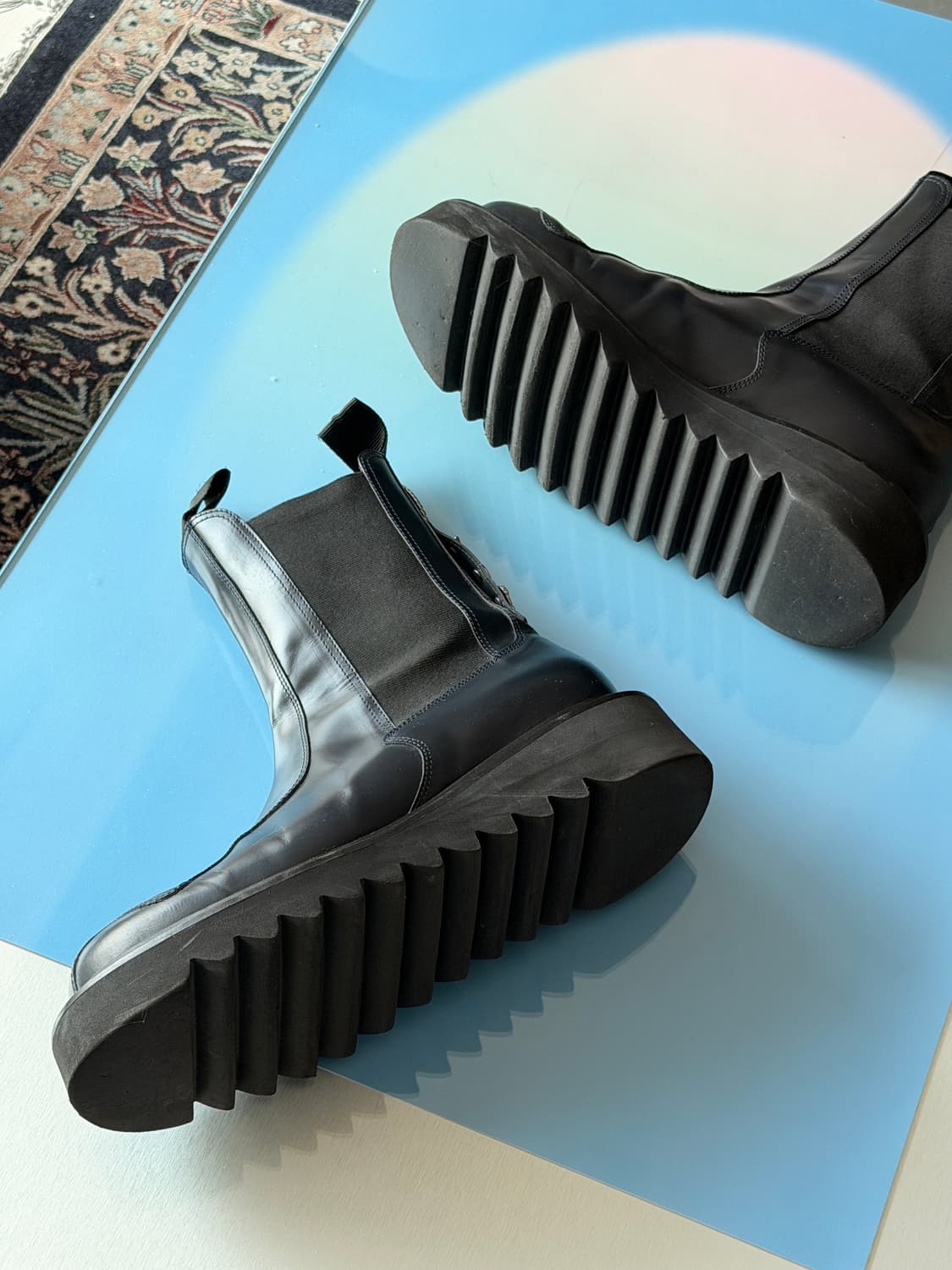 TOGA 토가 웨스턴 메탈 장식 첼시 부츠 네이비  상품이미지5