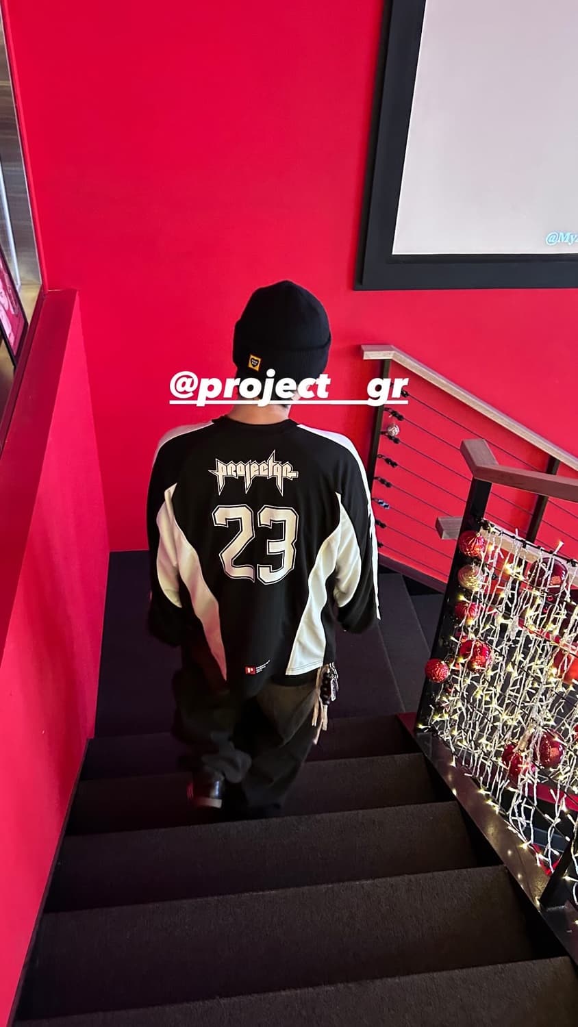 [3] 프로젝트 G/R 프로젝트gr 롱슬리브 풋볼 저지 블랙 상품이미지3