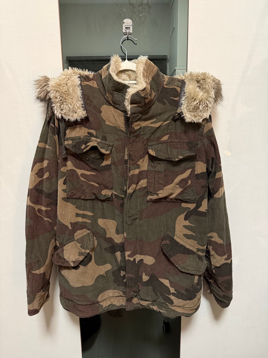 DOHC 퍼 카모 패딩 / Y2K패딩 상품이미지1