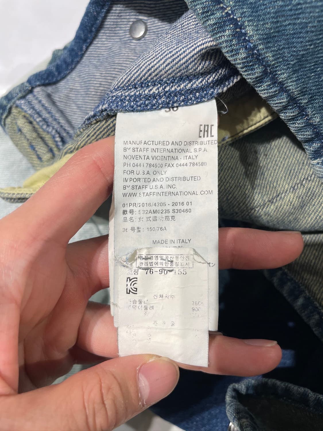 mm6 메종 마르지엘라 배색 하프 데님 셔츠 상품이미지9
