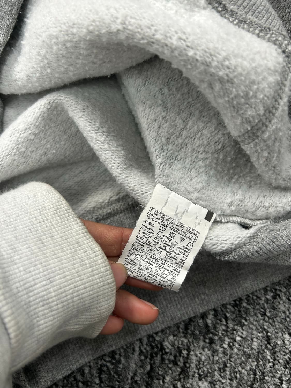 챔피온 그레이 스몰로고 후드티 L 상품이미지8