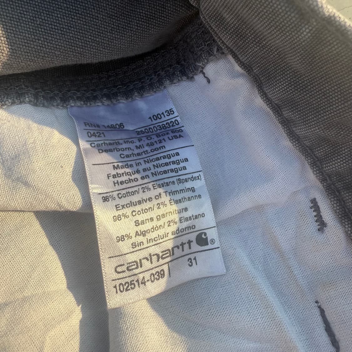 [Carhartt] 칼하트 카펜터 워크팬츠 반바지 c-20 상품이미지7