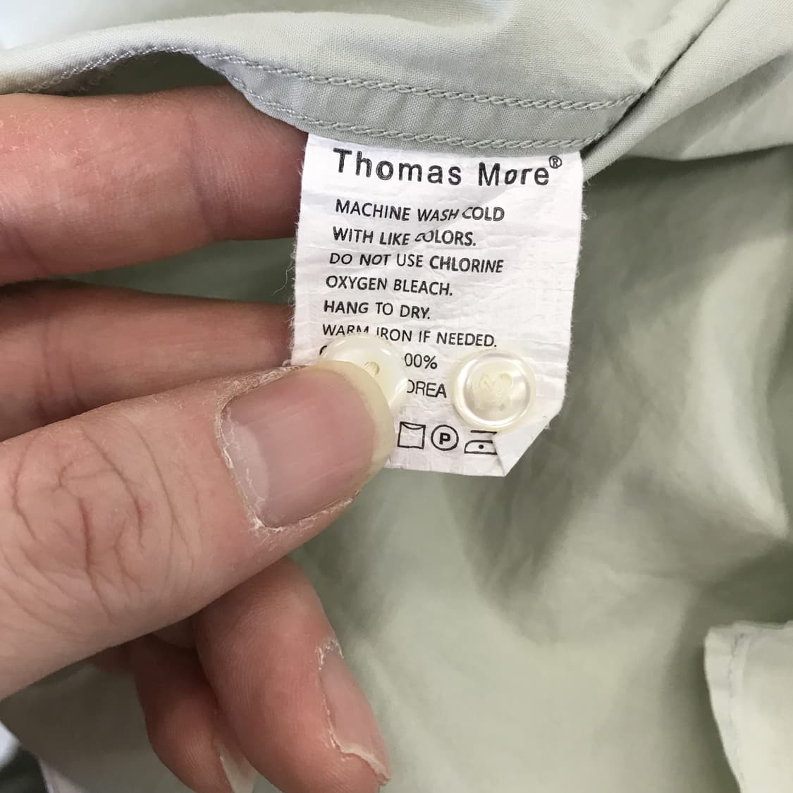 토마스모어 페이퍼셔츠 민트 [XL] 상품이미지5