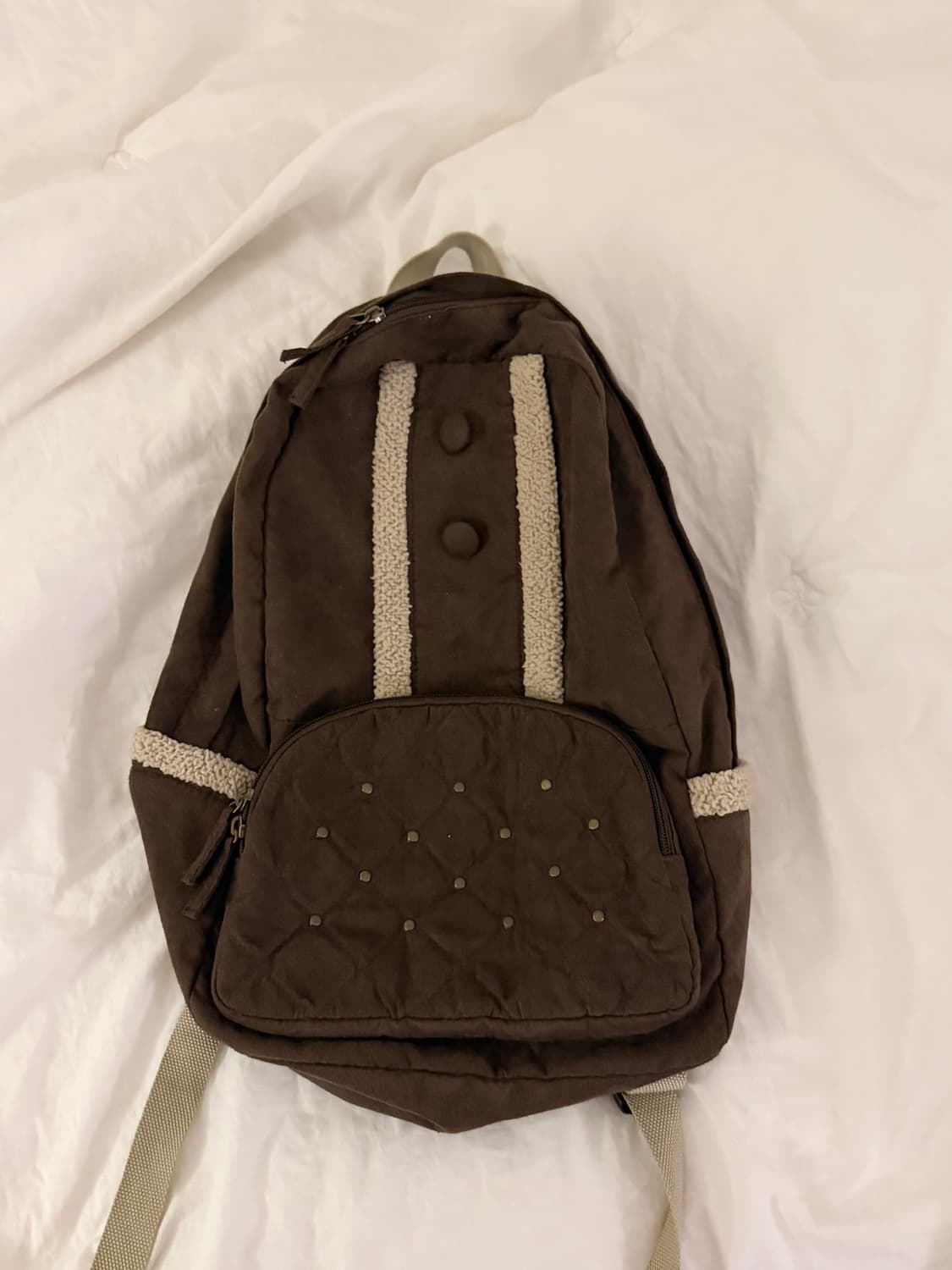 페어리그런지 빈티지 브라운 백팩 모리걸 하구미 상품이미지1