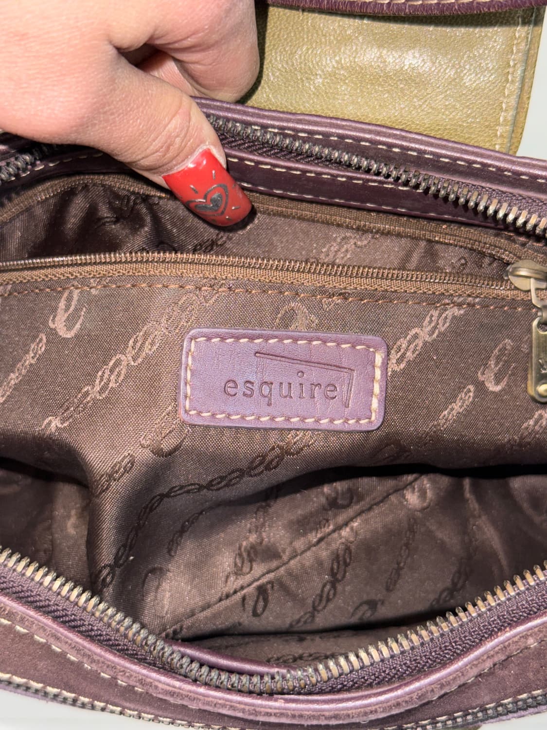 Esquire purple khaki calf fur buckle 숄더백 상품이미지7