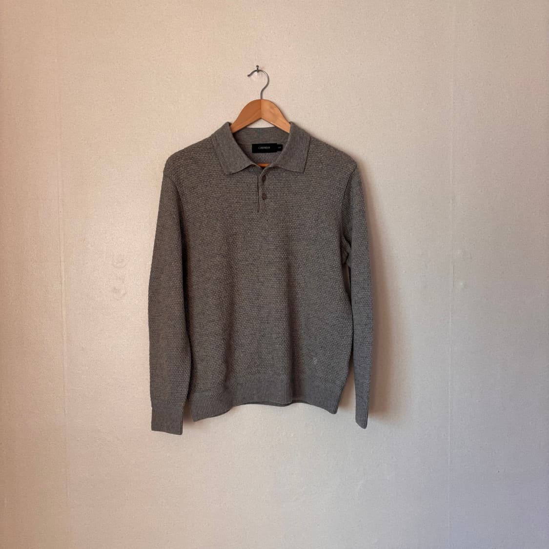 크레뮤 100 캐시미어 니트 카라 입체적인 패턴 미니멀 상품이미지7