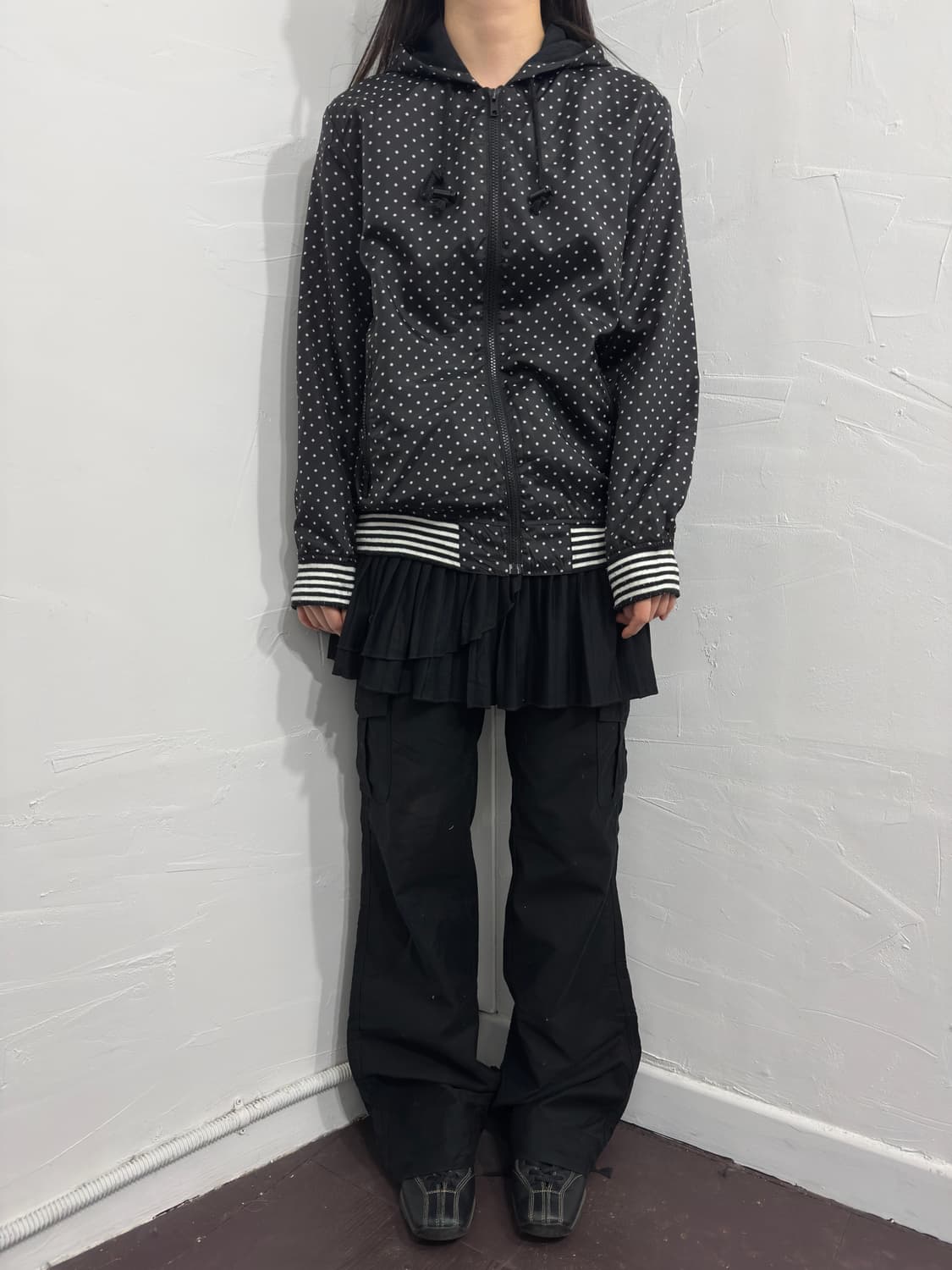 dot hood jacket 상품이미지2