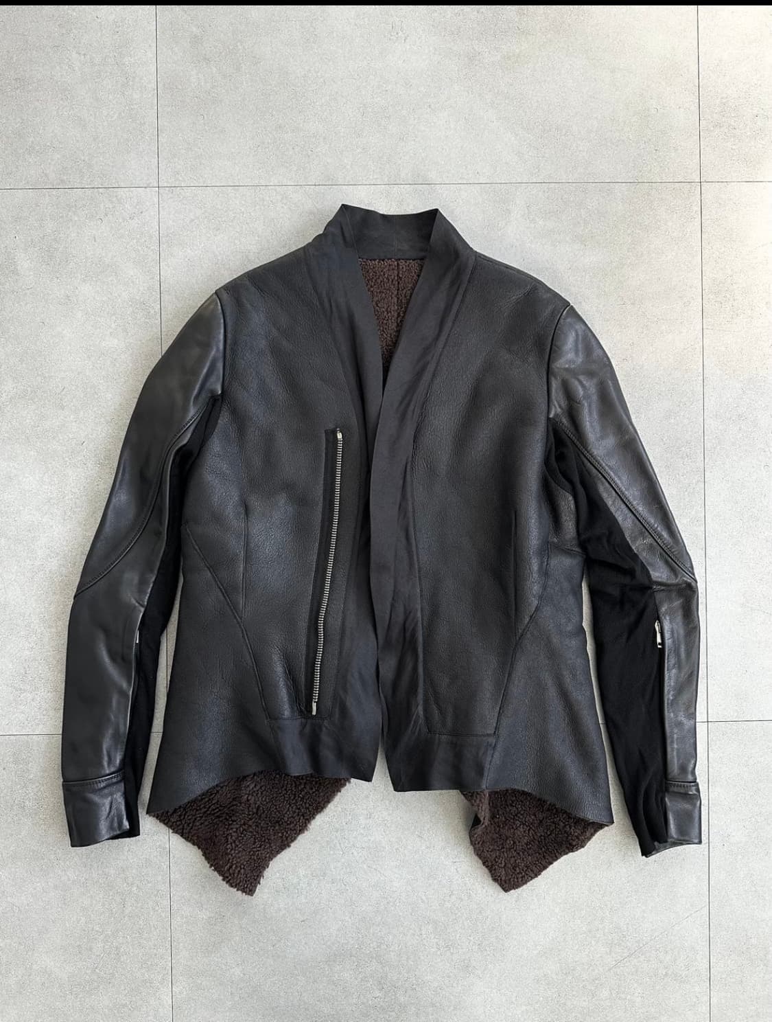 릭오웬스 09fw 램스킨 하이넥 시어링 무스탕 상품이미지2