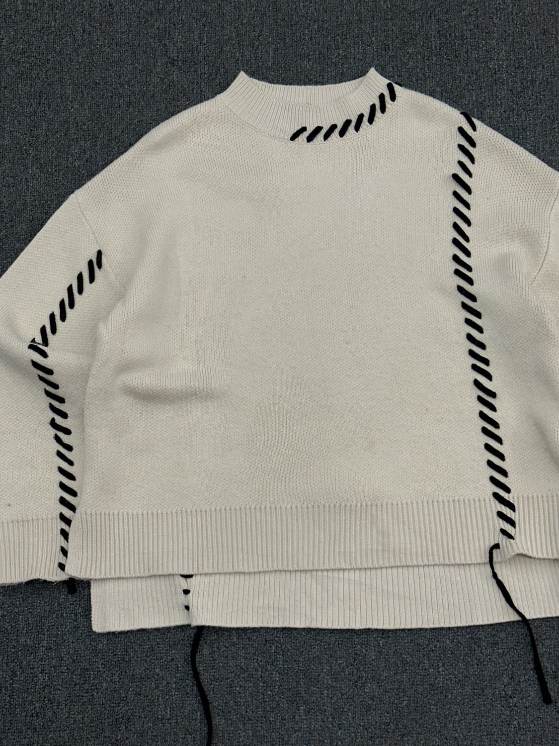 OS)Niko and 빈티지 아이보리 스티치 니트 스웨터 상품이미지3