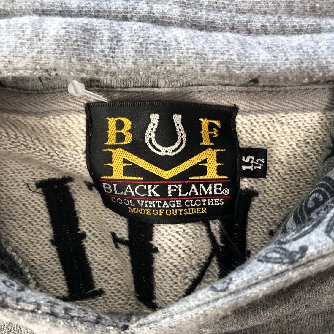 블랙프레임 스컬 프린팅 후드티  상품이미지5