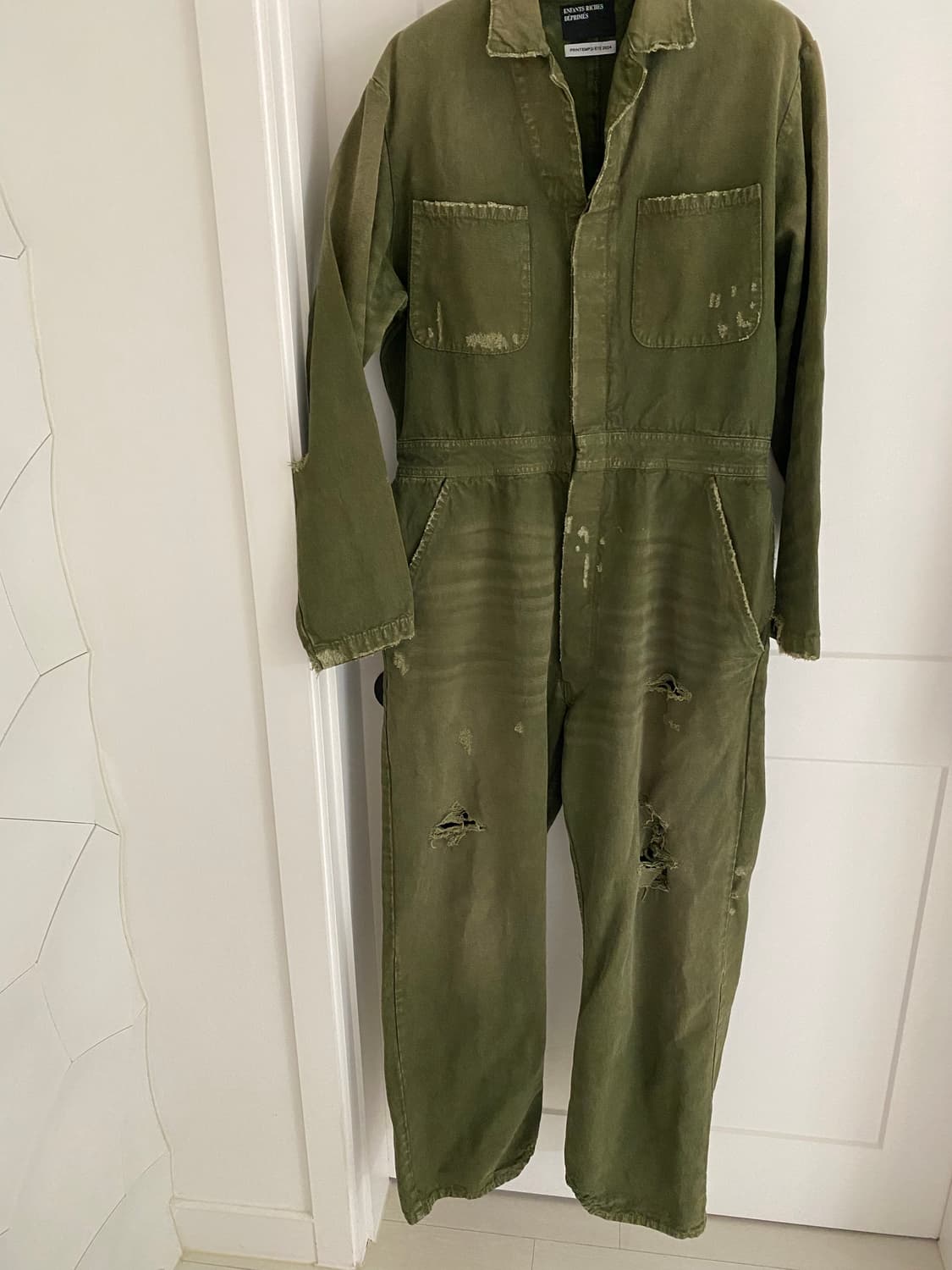 24ss ERD distressed jumpsuit olive green 상품이미지3