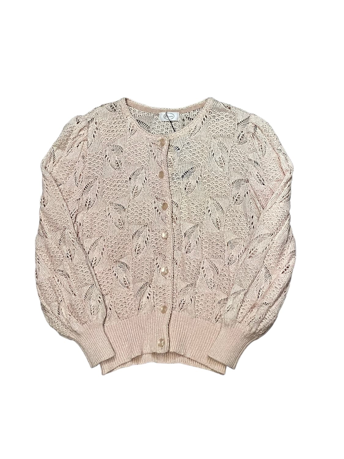 빈티지 패턴 그물 니트 가디건 핑크 #csz4095 상품이미지3