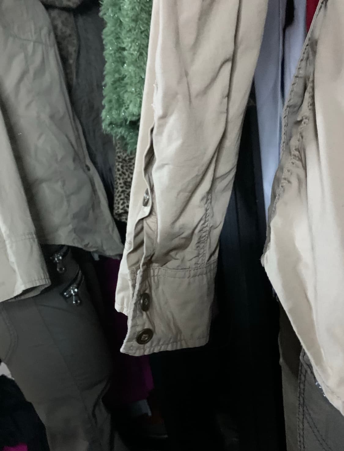 y2k 그런지 베이지 카고 버클 셔츠 상품이미지4