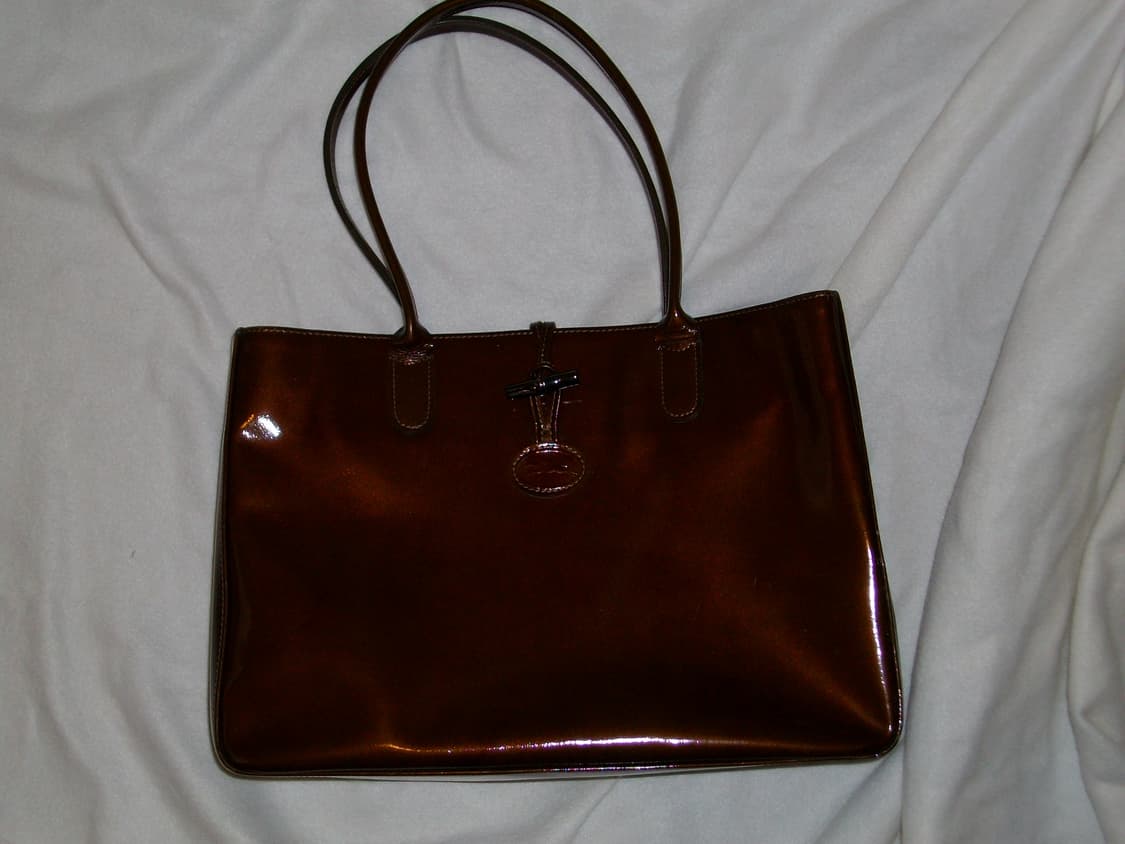 롱샴 브라운 레더 핸드백 상품이미지5