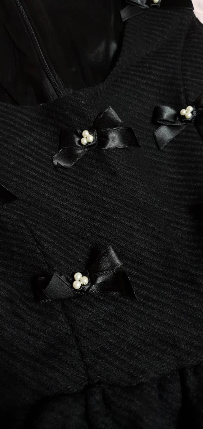 일본브랜드 블랙 리본 원피스 상품이미지2