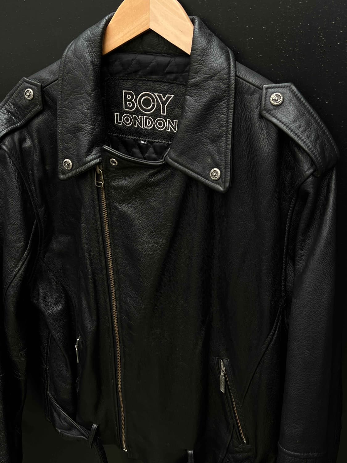 90s 보이런던 사선 라이더 자켓 상품이미지1