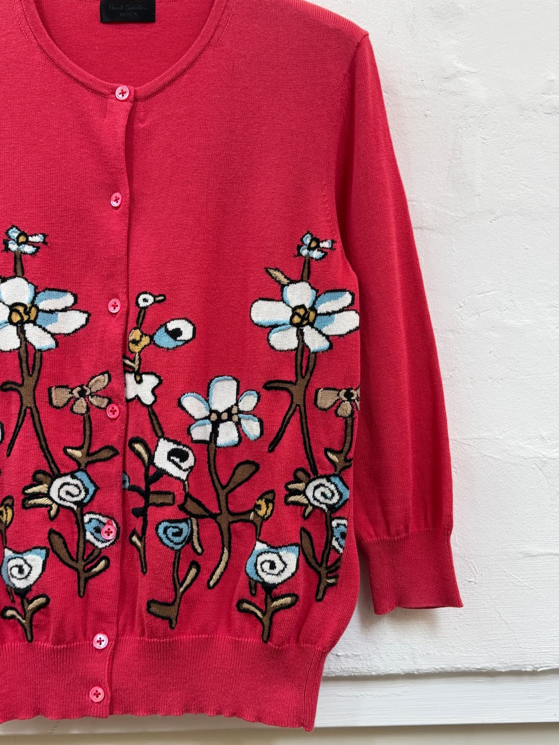 Paul Smith 플로럴 니트 가디건 핑크 M 상품이미지3