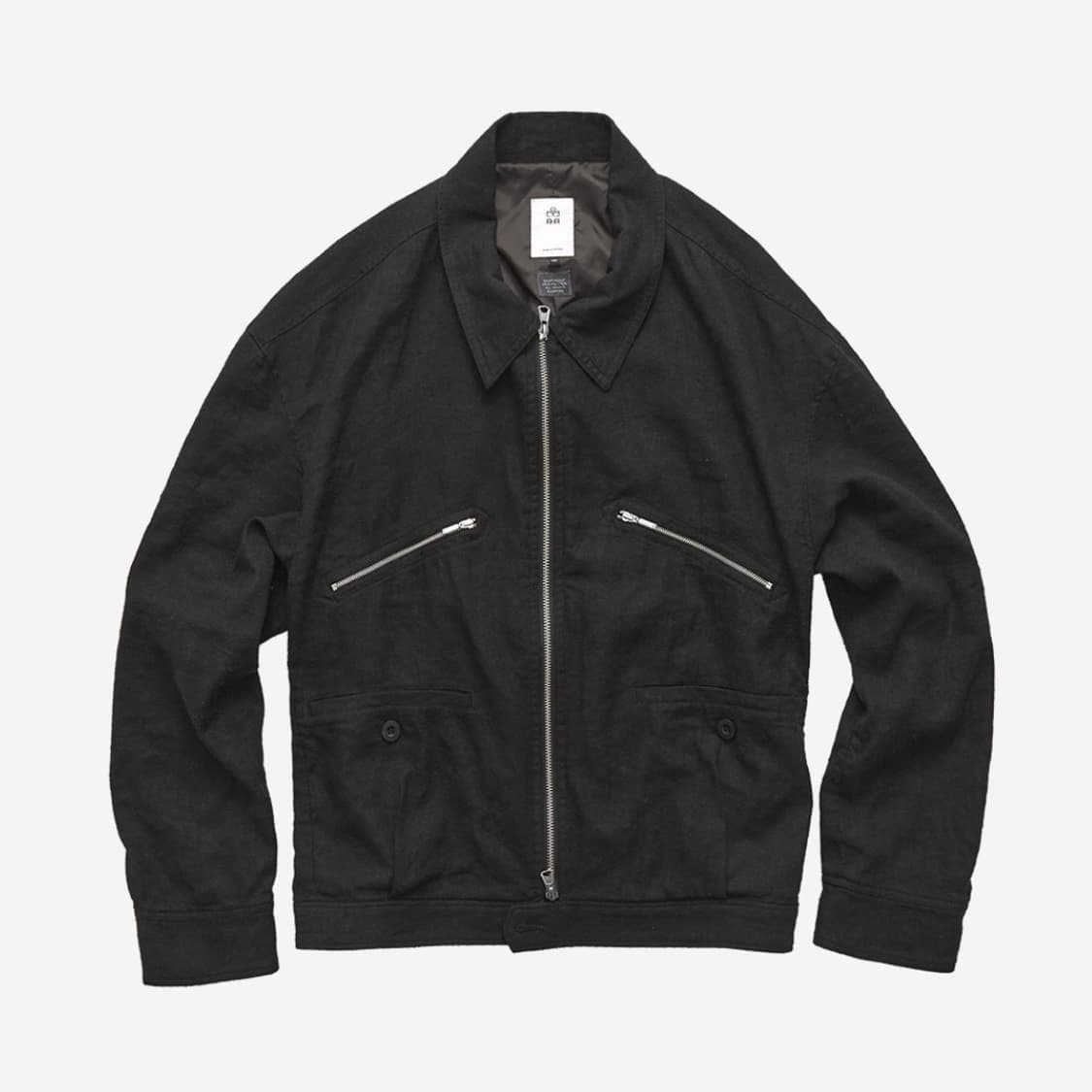 [2] 폴리테루 린넨 스윙탑 블랙 상품이미지1