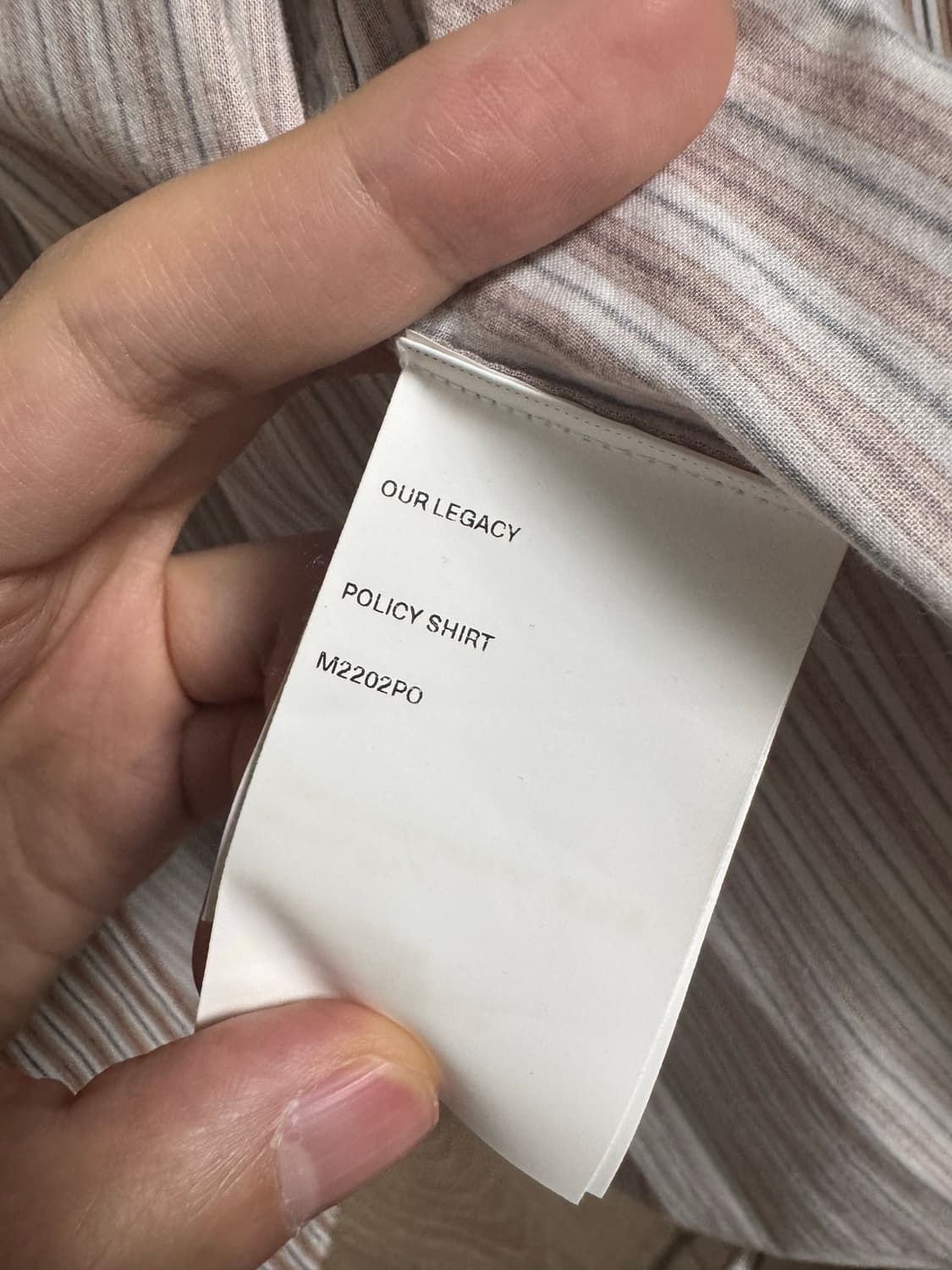 아워레가시 policy 셔츠 size 50 상품이미지3