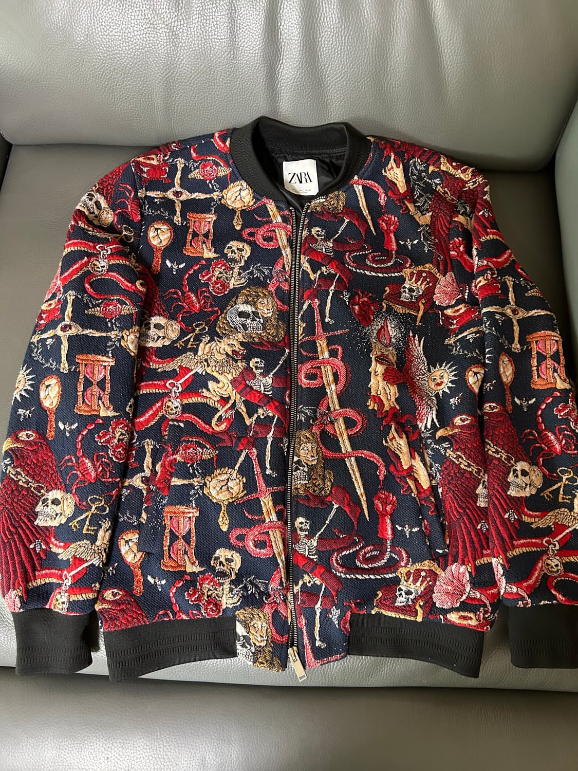 자라 스컬 스네이크 봄버 자켓 상품이미지1