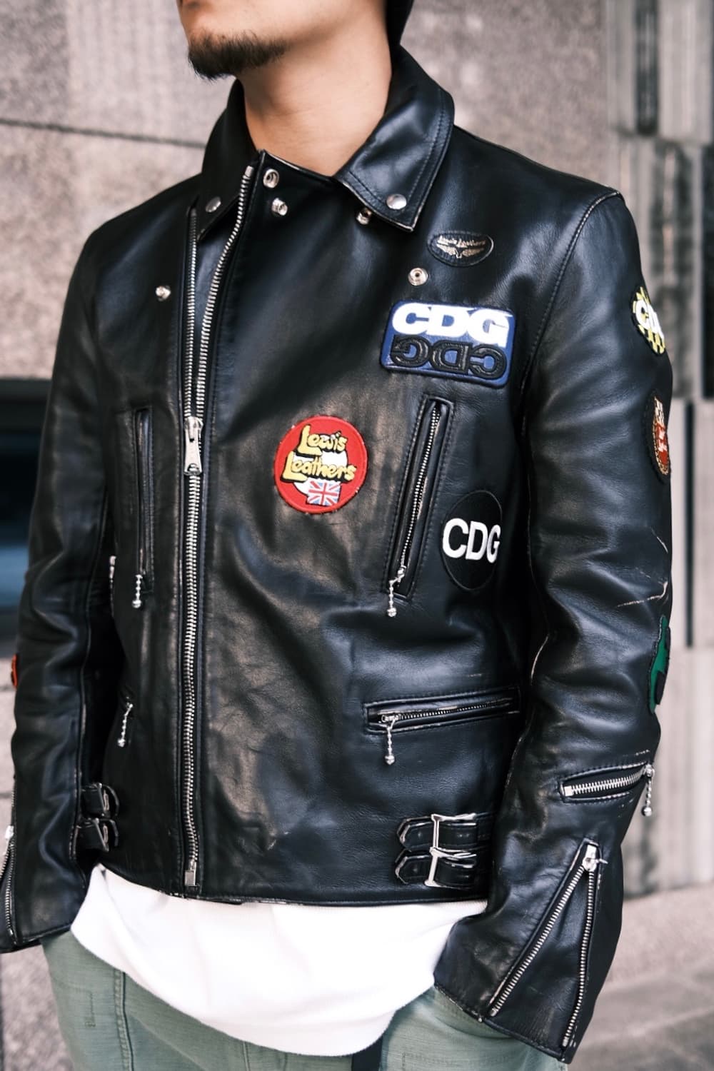 (L, 42) 루이스레더 꼼데가르송 391 라이트닝 패치 상품이미지3