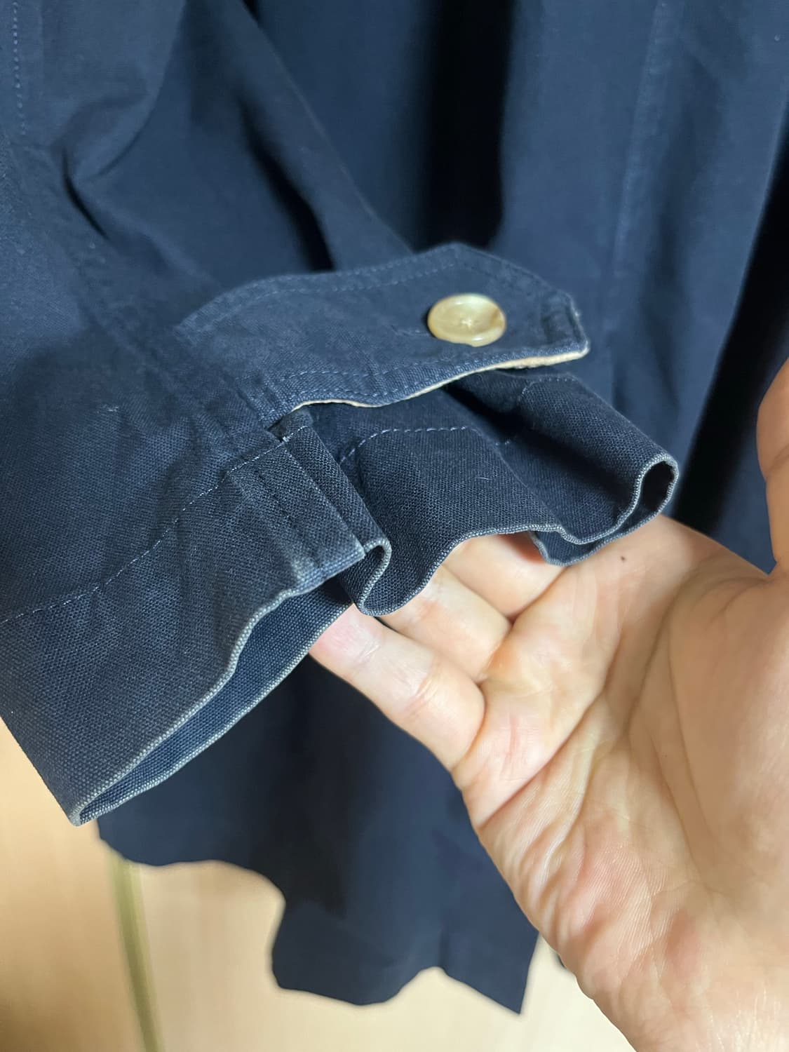 준코 시마다 코듀로이 배색 맥코트 상품이미지7