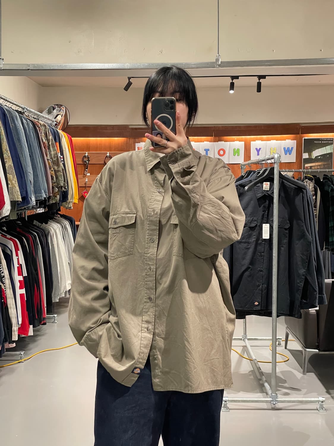 디키즈 매카닉 워크 셔츠(카키브라운)   상품이미지1