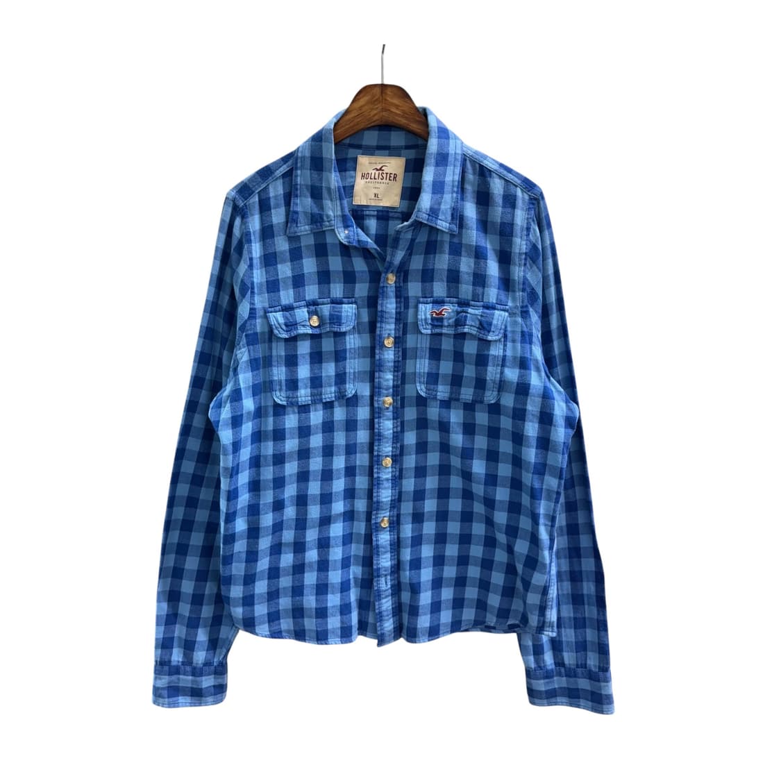[XL] 홀리스터 블루 체크 셔츠 상품이미지3