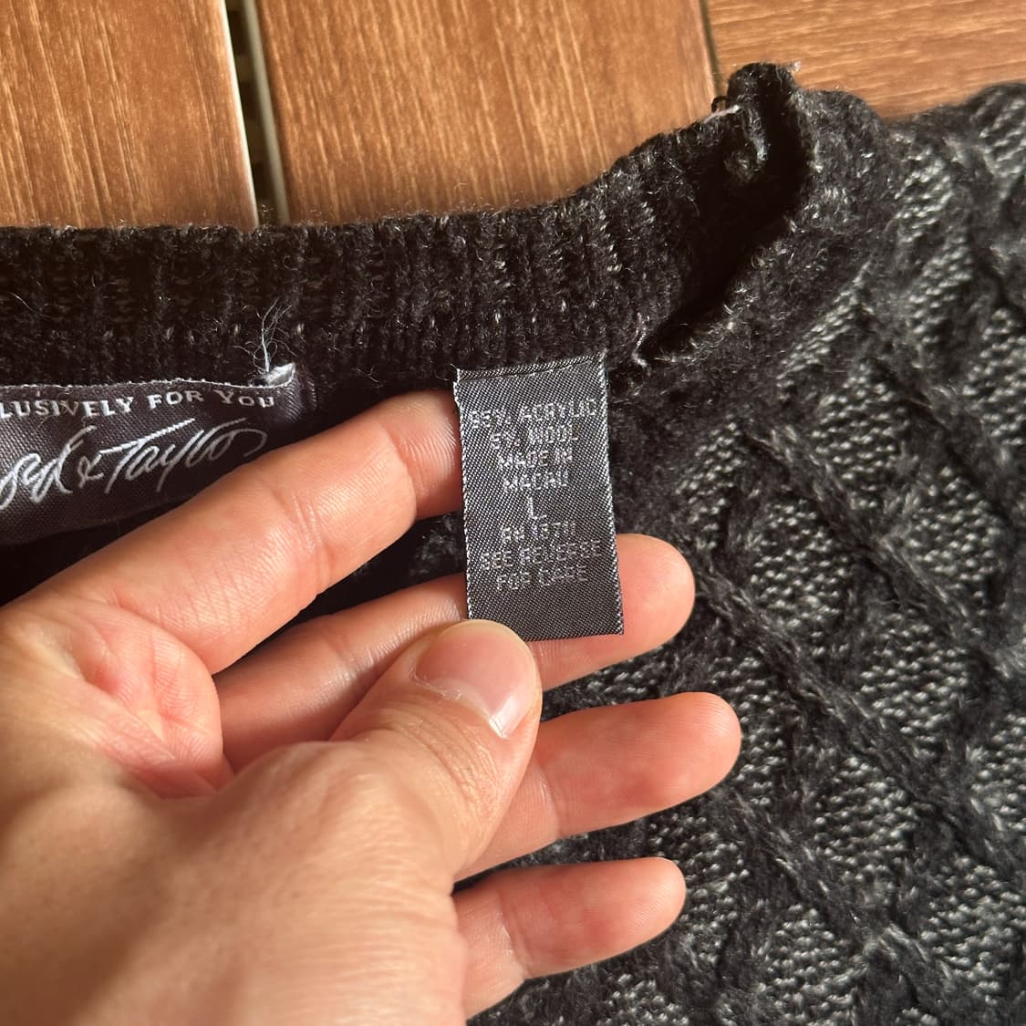 Vintage wool acrylic knit sweater  상품이미지6