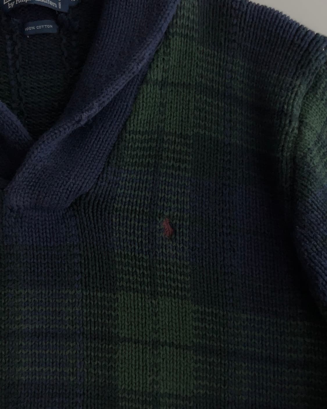 폴로 랄프로렌 블랙와치 숄카라 니트 105 상품이미지3