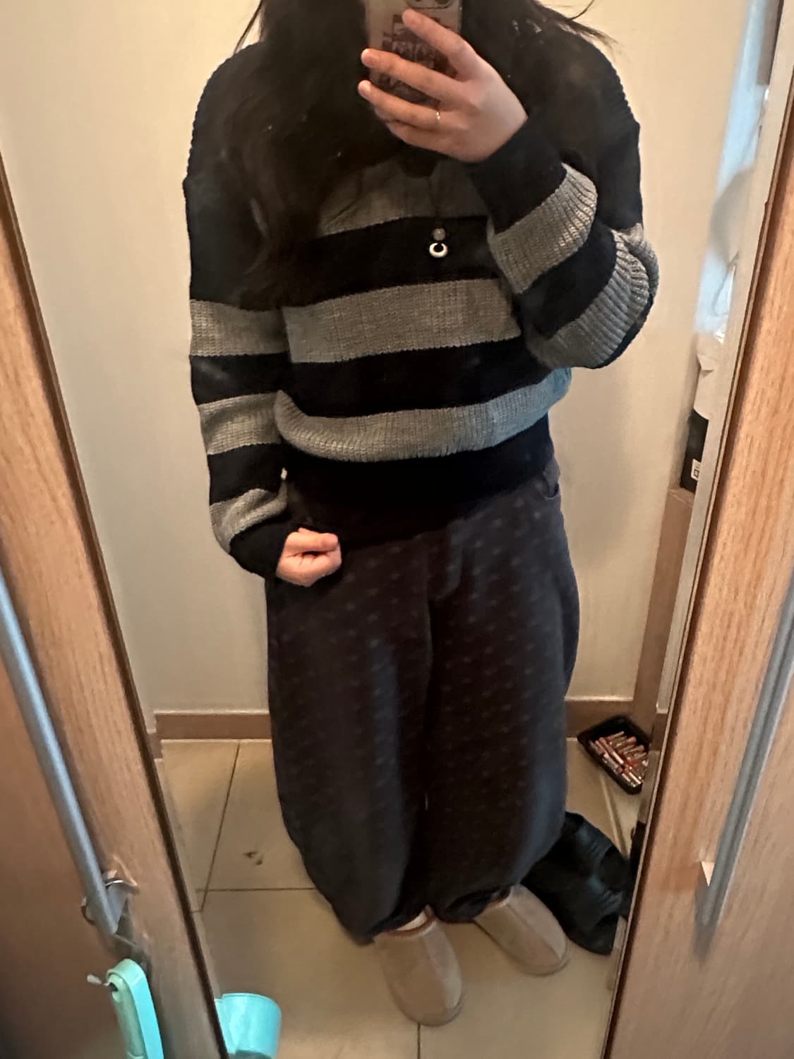 블랙업 [made] 오레뉴 스트라이프 카라 니트 상품이미지4