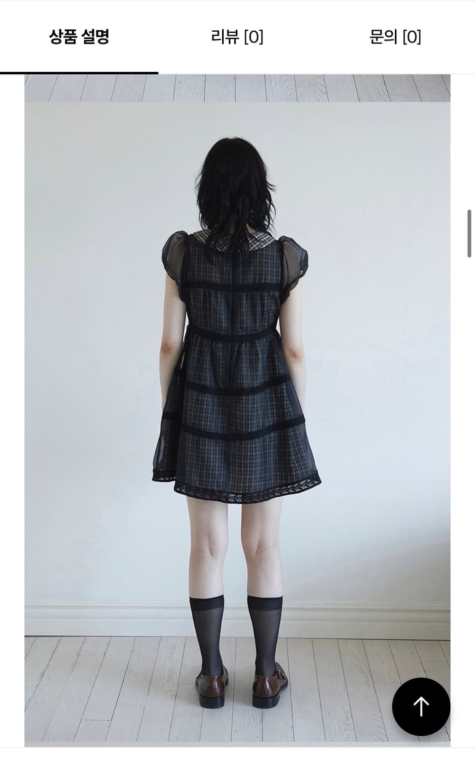 DARED BABYDOLL DRESS IN BLACK CHECK 상품이미지2