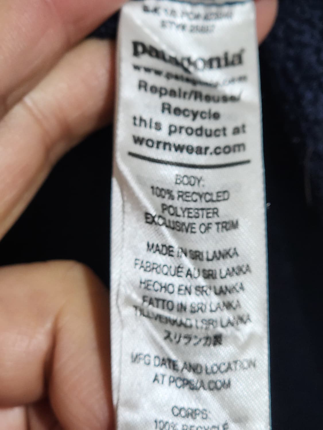 (M) 파타고니아 플리스 조끼 네이비 후리스 베스트  상품이미지5