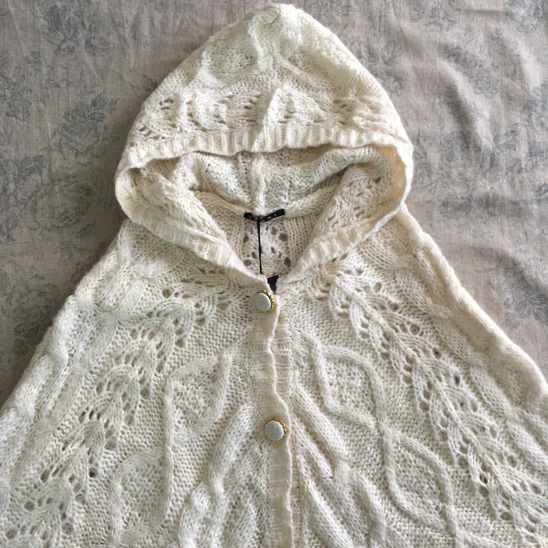 INGNI 아이보리 니트 후드 케이프 상품이미지8