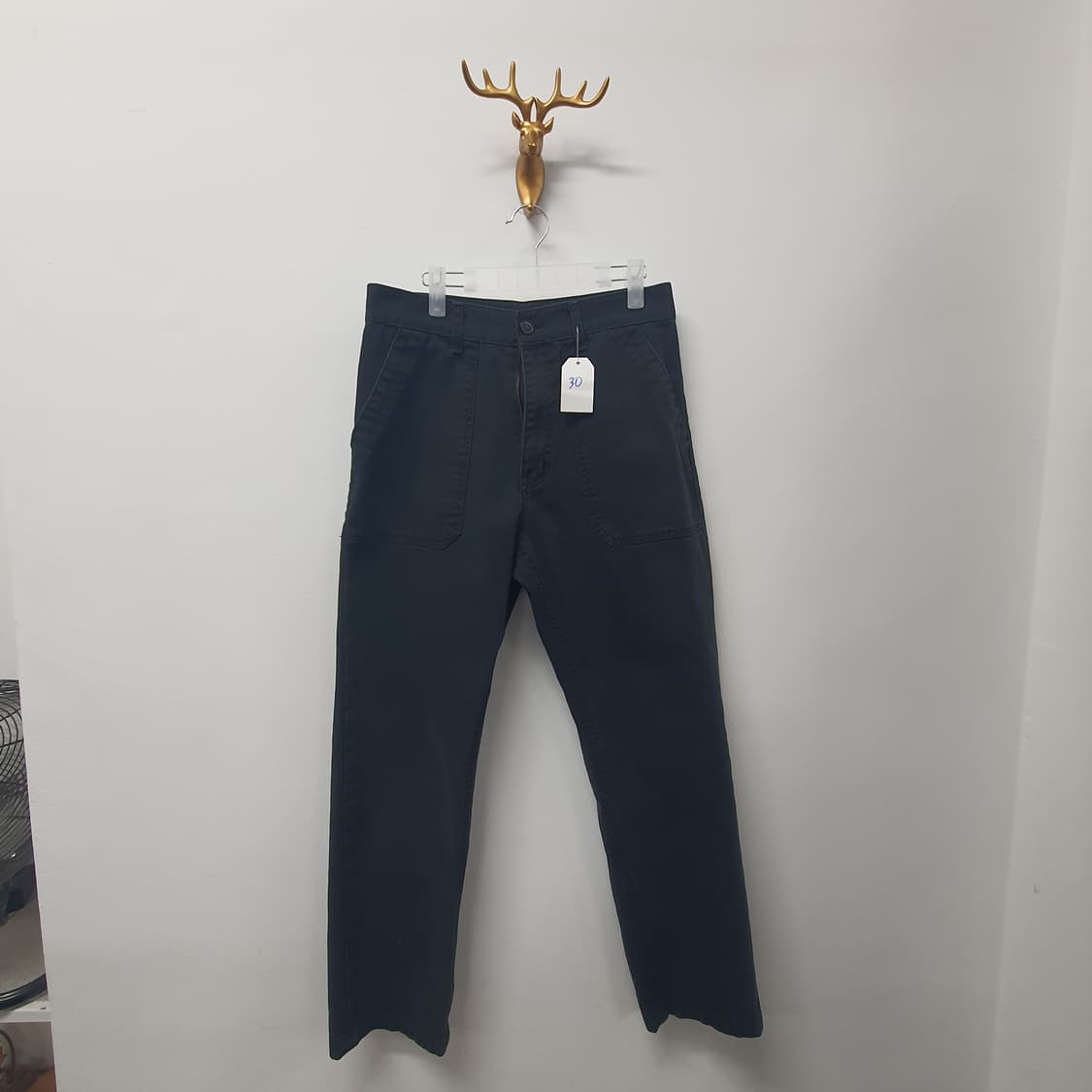 유니폼브릿지 블랙데님 퍼티그팬츠 상품이미지1