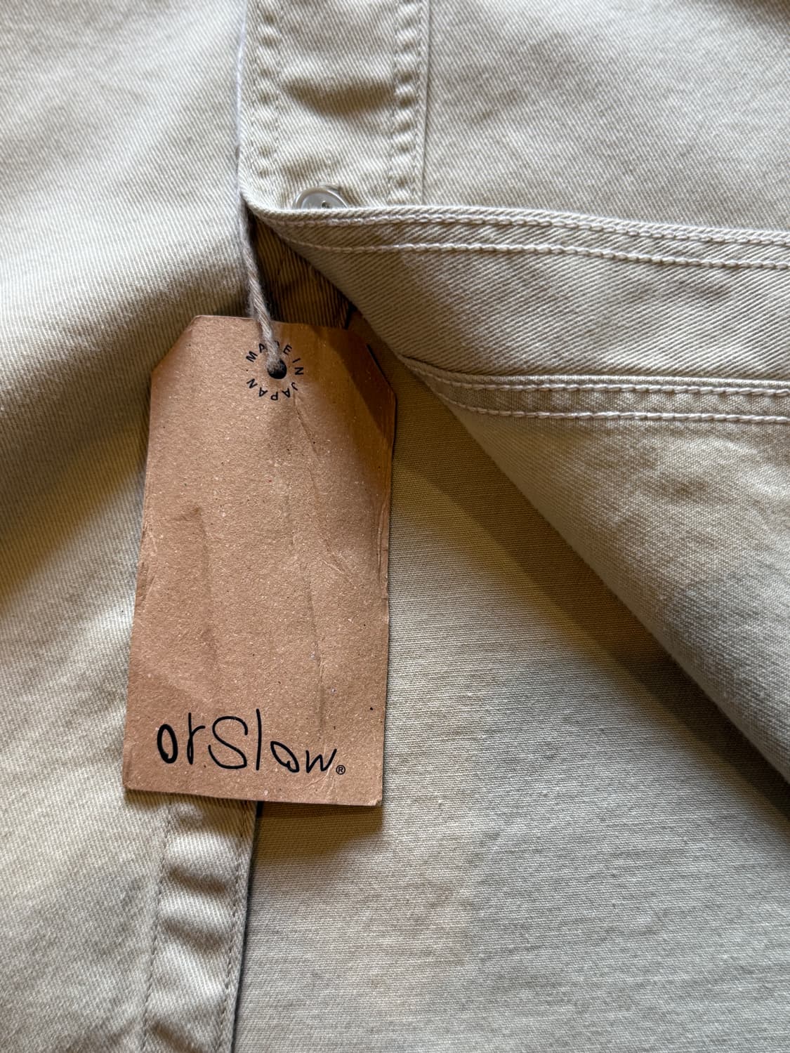 Orslow 오어슬로우 빈티지 핏 더블포켓 워크 셔츠 상품이미지5