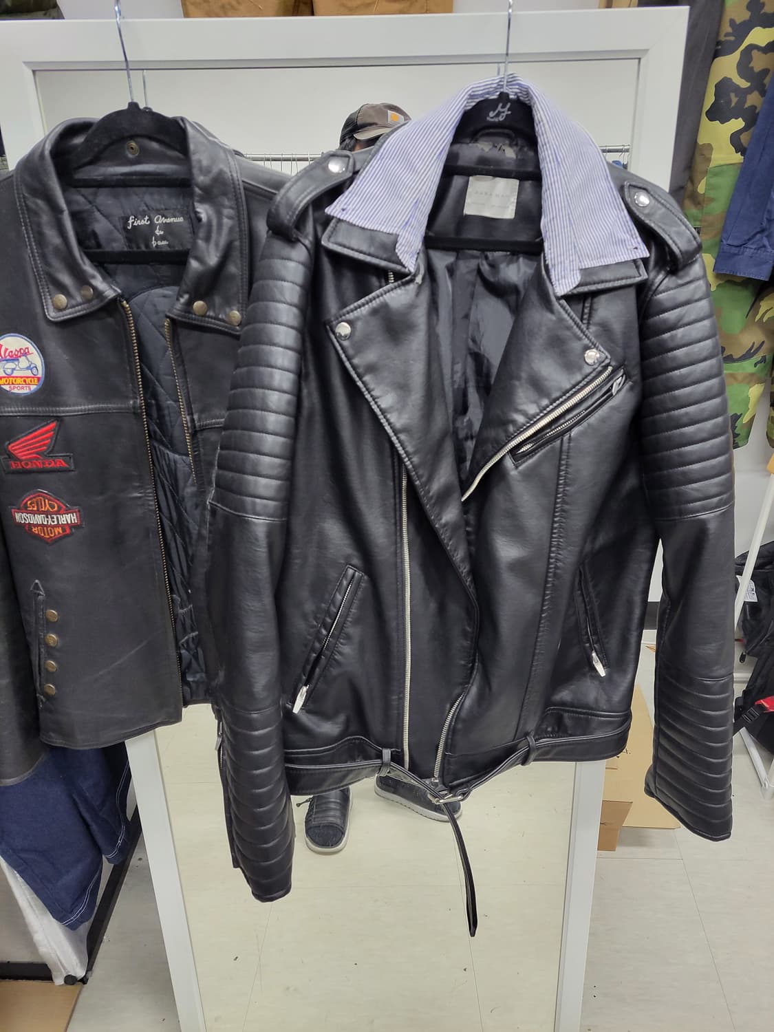 혼다 패치 리얼 소가죽 라이더 자켓 L 상품이미지5